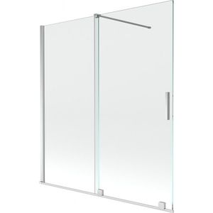 MEXEN/S - Velar Dvojkrídlová posuvná vaňová zástena 150 x 150, transparent, chróm 896-150-000-01-01 vyobraziť