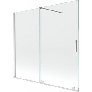 MEXEN/S - Velar Dvojkrídlová posuvná vaňová zástena 170 x 150, transparent, chróm 896-170-000-01-01 vyobraziť