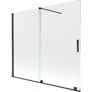 MEXEN/S - Velar Dvojkrídlová posuvná vaňová zástena 180 x 150, transparent, čierna 896-180-000-01-70 vyobraziť