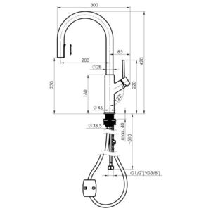 Rubineta Rubineta - Drezová batéria BONA-33 grafitová OLBABO331DG8 vyobraziť