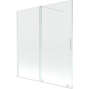MEXEN/S - Velar Dvojkrídlová posuvná vaňová zástena 150 x 150, transparent, biela 896-150-000-01-20 vyobraziť