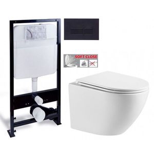 PRIM predstenový inštalačný systém s čiernym tlačidlom 20/0044+ WC INVENA LIMNOS WITH SOFT se sedlem RIMLESS PRIM_20/0026 44 LI1 vyobraziť