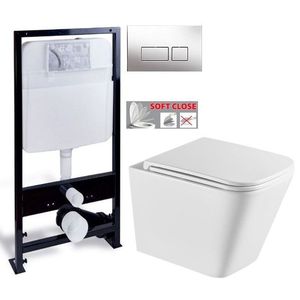 PRIM predstenový inštalačný systém s chrómovým tlačidlom 20/0041+ WC INVENA FLORINA WITH SOFT se sedlem RIMLESS PRIM_20/0026 41 FL1 vyobraziť