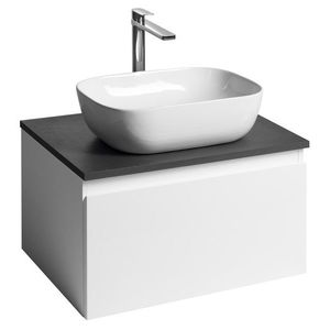 AQUALINE - ALTAIR skrinka s doskou 62, 5 cm, biela/antracit bridlica AI267-03 vyobraziť