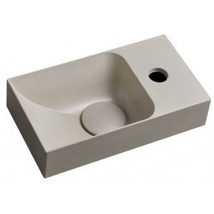 SAPHO - PICCOLINO betónové umývadlo 30, 8x17cm, batéria vpravo, piesková mat PK30514 vyobraziť