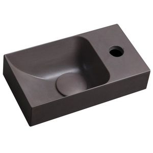 SAPHO - PICCOLINO betónové umývadlo 30, 8x17cm, batéria vpravo, tmavo hnedá mat PK30515 vyobraziť