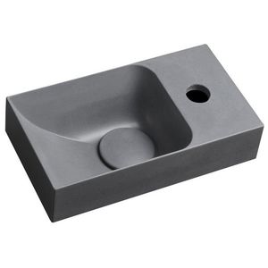 SAPHO - PICCOLINO betónové umývadlo 30, 8x17cm, batéria vpravo, šedá mat PK30517 vyobraziť