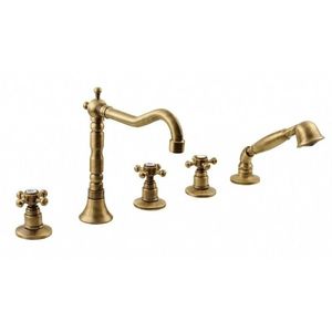 SAPHO - ANTEA päťprvková batéria na okraj vane s retro hubicou, bronz 3886 vyobraziť