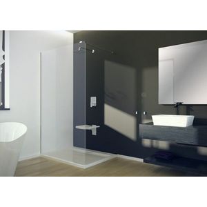 BESCO - Walk-in sprchovací kút AVEO - FARBA rámu - Chróm / Leštený hliník (ALU), Pevná stena - Bez pevnej steny, Rozmer A - 100, Rozmer C - 195, Výplň - Číre bezpečnostné sklo - 8 mm BCAVEO100 vyobraziť