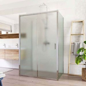Mereo Sprchovací kút, Lima, obdĺžnik do priestoru U, zasúvací, 80x120x80 cm, chróm ALU, sklo Point CK85522K vyobraziť