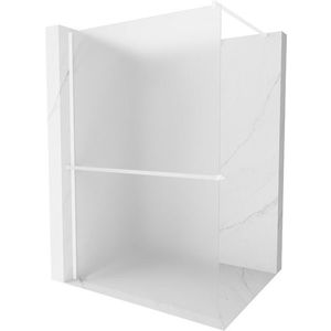 MEXEN/S - Kioto+ Sprchová zástena WALK-IN s poličkou a držiakom uterákov 70 x 200, vzor, biela 800-070-121-20-30 vyobraziť