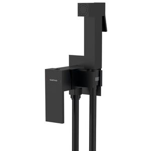 SAPHO - CUBEMIX podomietková bidetová batéria so Stop sprškou, hranatá, čierna mat CM040B vyobraziť