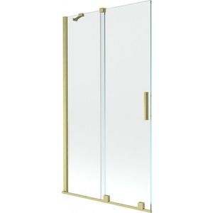 MEXEN/S - Velar Dvojkrídlová posuvná vaňová zástena 100 x 150, transparent, zlatá kartáčovaná 896-100-000-01-55 vyobraziť
