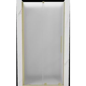 MEXEN/S - Velár posuvné sprchové dvere 90, dekor, zlatá kartáčovaná 871-090-000-31-55 vyobraziť