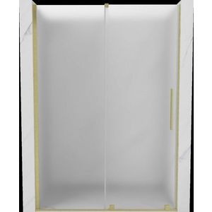 MEXEN/S - Velár posuvné sprchové dvere 140, dekor, zlatá kartáčovaná 871-140-000-31-55 vyobraziť