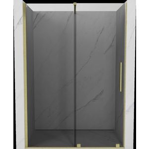 MEXEN/S - Velár posuvné sprchové dvere 150, grafit, zlatá kartáčovaná 871-150-000-41-55 vyobraziť
