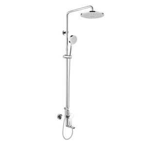 Mereo Dita vaňová batéria s hlavovou guľatou sprchou, sivá CBE60101SAD vyobraziť