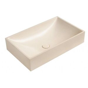 SAPHO - TARANT betónové umývadlo s výpusťou, 58x36cm, biely pieskovec AR472 vyobraziť