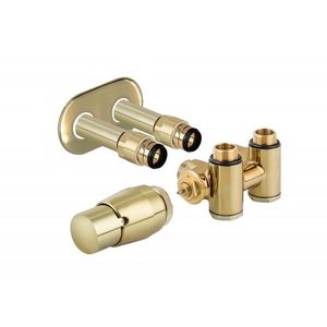 HOPA - THERMCOMB-SET, stredový ventil (Z4K) s pripojením pre elektrickú tyč - Farba - Zlatá, Variant - Ľavá RDTHERMCOMSETLG vyobraziť
