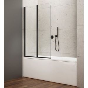 AQUALINE - WILA vaňová zástena 900x1400, skladacie, čierna, číre sklo AQ5742B vyobraziť