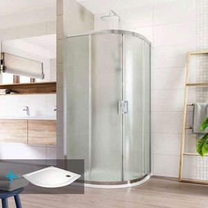 Mereo Sprchovací kút, LIMA, štvrťkruh, 90 cm, chróm ALU, sklo Point, vanička liaty mramor CK608B22KM vyobraziť