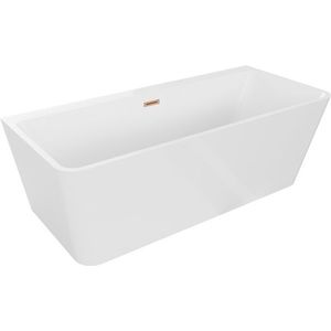 MEXEN/S - Volta vaňa voľne stojaca rohová 170 x 75, biela, sifón a prepad meď kartáčovaná 51131707500-65 vyobraziť