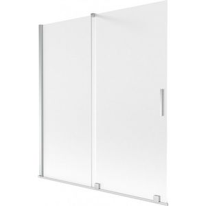 MEXEN/S - Velar dvojkrídlová posuvná vaňová zástena 150 x 150, dekor, chróm 896-150-000-31-01 vyobraziť