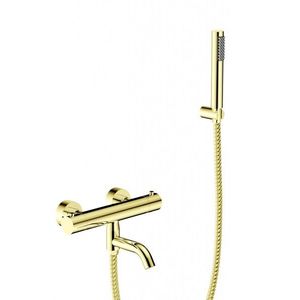 BESCO - Nástenná termostatická vaňová batéria VEO zlatá lesklá s príslušenstvom BABWVSTJZ vyobraziť