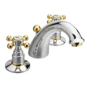 SAPHO - ANTEA trojprvková umývadlová batéria s výpusťou, chróm/zlato 3022 vyobraziť