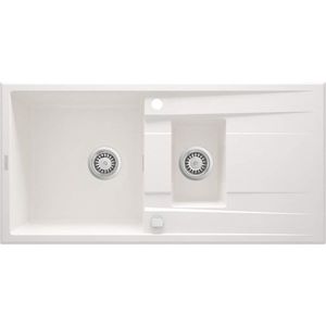 DEANTE DEANTE - Eridan alabaster - Granitový drez 1.5 - bowl s odkvapkávačom ZQE_A513 vyobraziť