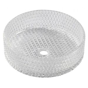 SAPHO - MARAGUA gravírované sklenené umývadlo na dosku priemer 39, 5cm, číre sklo TY214CL vyobraziť