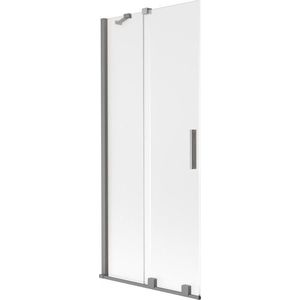 MEXEN/S - Velár dvojkrídlová posuvná vaňová zástena 80 x 150, dekor, grafit metal 896-080-000-31-95 vyobraziť