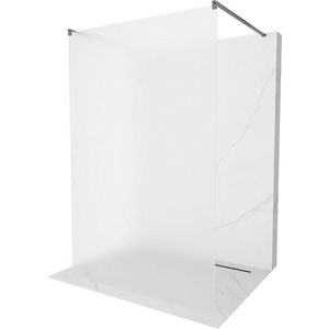 MEXEN/S - Kyoto samostatne stojaca sprchová zástena 110 x 200, dekor 8 mm, grafit metal 800-110-002-95-30 vyobraziť