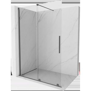 MEXEN/S - Velar Sprchová zástena posuvná Walk-in 140 x 200, transparent 8 mm, grafit metal 871-140-000-03-95 vyobraziť