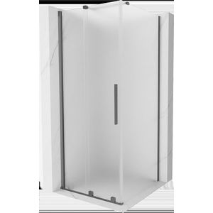 MEXEN/S - Velár sprchovací kút, posuvné dvere 90 x 90, dekor, grafit metal 871-090-090-31-95 vyobraziť