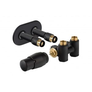 HOPA - THERMCOMB-SET, stredový ventil (Z4K) s pripojením pre elektrickú tyč - Farba - Čierna matná tmavá, Variant - Ľavá RDTHERCOMSETLMB vyobraziť