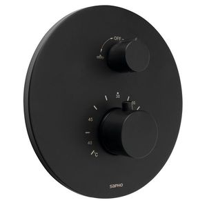SAPHO - Podomietková sprchová termostatická batéria, box, 2 výstupy, čierna matná RH396B vyobraziť