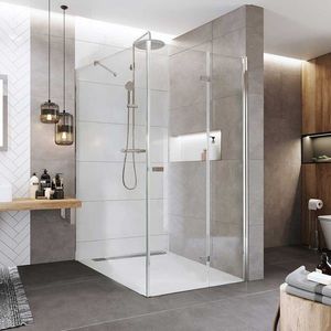 Mereo Sprchovací kút, Novea, obdĺžnik, zalamovací, 100x120 cm, chróm ALU, sklo Číre, dv. pravé a pev. diel CK14833ZP vyobraziť