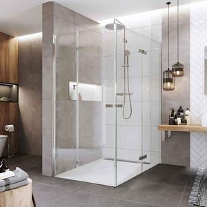 Mereo Sprchovací kút, Novea, obdĺžnik, zalamovací, 100x120 cm, chróm ALU, sklo Číre CK13843ZVR vyobraziť