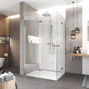 Mereo Sprchovací kút, Novea, obdĺžnik, zalamovací, 120x100 cm, chróm ALU, sklo Číre CK14833ZVR vyobraziť