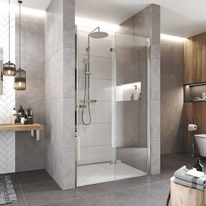 Mereo Sprchové dvere, Novea, zalamovacie, 100x200 cm, chróm ALU, sklo Číre, pravé prevedenie CK10833ZP vyobraziť