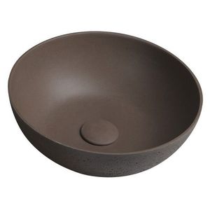 SAPHO - FORMIGO betónové umývadlo na dosku, priemer 39cm, tmavo hnedá mat FG315 vyobraziť