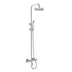 Mereo Termostatická vaňová batéria hlavovou hranatou sprchou, nerez CB60101TSD vyobraziť