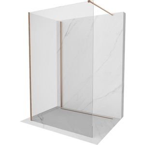 MEXEN/S - Kioto Sprchová zástena WALK-IN 120 x 110, transparent, meď kartáčovaná 800-120-212-65-00-110 vyobraziť