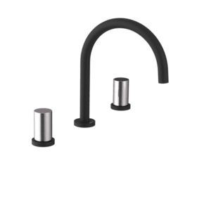 SAPHO - ULTRATAP trojprvková umývadlová batéria, čierná mat/chróm UT017TBC vyobraziť