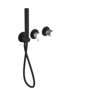SAPHO - ULTRATAP podom. sprch./vaňová batéria, ručná sprcha, 2 výstupy, čierná mat/chróm UT045TBC vyobraziť