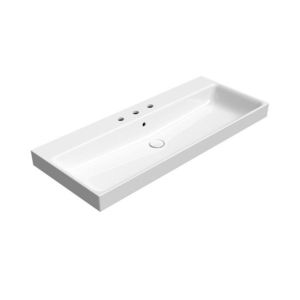 GSI - NUBES keramické umývadlo 120x50cm, 3 otvory, biela ExtraGlaze 9624311 vyobraziť