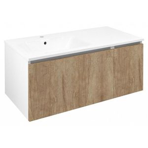 SAPHO - LOREA skrinka 100x46x51, 5cm (70+30cm), ľavá, dub Alabama/biela matná LE070-2231-L-02 vyobraziť