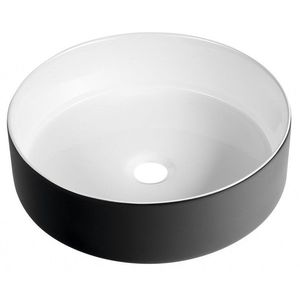 SAPHO - FIASTRA keramické umývadlo na dosku, priemer 40cm, čierna mat FT801B vyobraziť