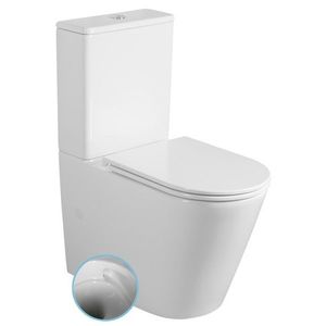 SAPHO - AVIS WC kombi, Vortex Rimless, spodný/zadný odpad, biela PC106V vyobraziť